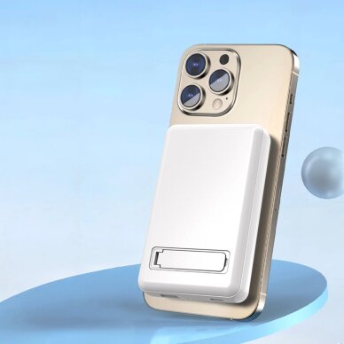 Išorinė baterija Powerbank Dudao K14S+ 10000mAh 20W USB-A / USB-C / MagSafe su stovu – balta 4