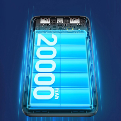 Dudao K18 Pro Powerbank 20000mAh USB-A / USB-C / Micro USB – baltas 2