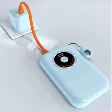 Išorinė baterija Powerbank Dudao K21 Mini 10000mAh 22.5W USB-A / USB-C – mėlyna 1 Išorinė baterija Powerbank Dudao K21 Mini 10000mAh 22.5W USB-A / USB-C – mėlyna 1