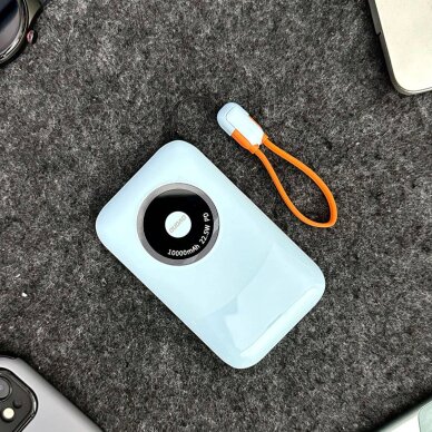 Išorinė baterija Powerbank Dudao K21 Mini 10000mAh 22.5W USB-A / USB-C – mėlyna 3