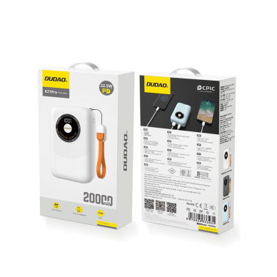 Dudao K21Pro Mini Powerbank 20000mAh 22.5W – baltas 1
