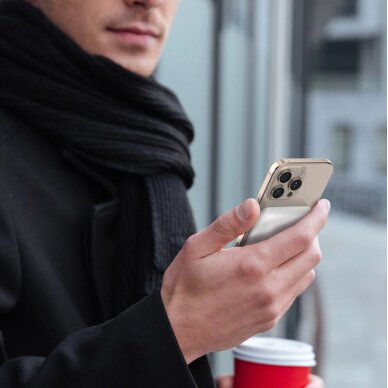 Išorinė baterija Powerbank Dudao K26S 5000mAh 20W USB-A / USB-C / MagSafe – balta 3