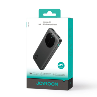 Joyroom JR-PBF12 Powerbank 10000mAh 2.4A 2x USB-A 1x USB-C – juodas 7