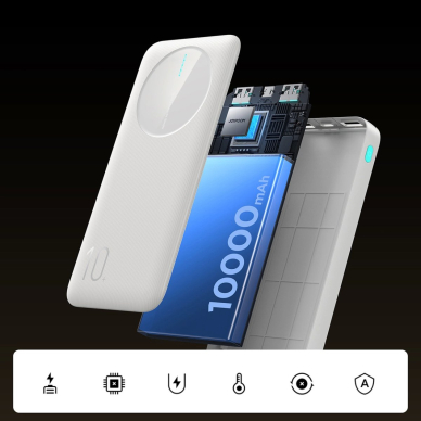Joyroom JR-PBF12 Powerbank 10000mAh 2.4A 2x USB-A 1x USB-C – baltas 11