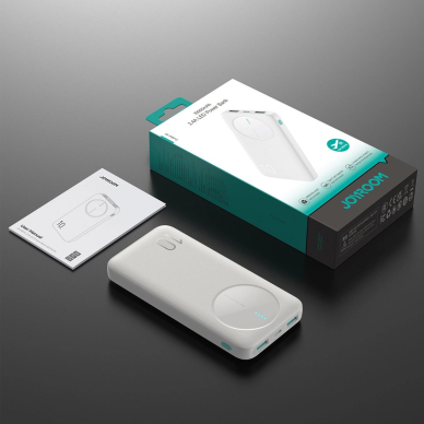 Joyroom JR-PBF12 Powerbank 10000mAh 2.4A 2x USB-A 1x USB-C – baltas 14