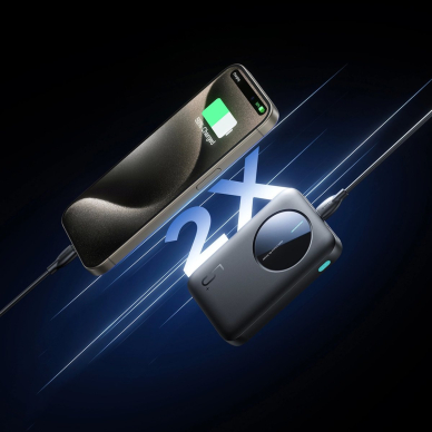 Joyroom JR-PBF13 Powerbank 5000mAh 2.4A 2x USB-A 1x USB-C – juodas 10 Joyroom JR-PBF13 Powerbank 5000mAh 2.4A 2x USB-A 1x USB-C – juodas 10