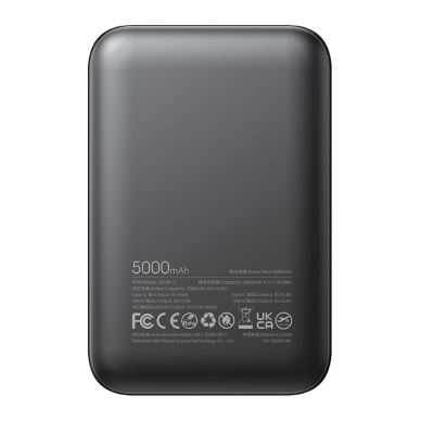 Joyroom JR-PBF13 Powerbank 5000mAh 2.4A 2x USB-A 1x USB-C – juodas 2