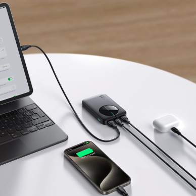Joyroom JR-PBF13 Powerbank 5000mAh 2.4A 2x USB-A 1x USB-C – juodas 8