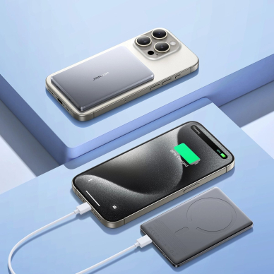 Joyroom JR-PBM08 Powerbank 5000mAh 20W su belaidžiu įkrovimu – pilkas 16 Joyroom JR-PBM08 Powerbank 5000mAh 20W su belaidžiu įkrovimu – pilkas 16