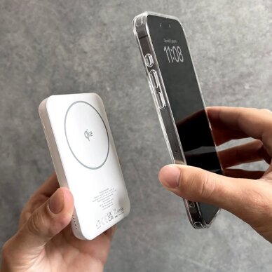 Išorinė baterija Powerbank Puro Mag Plus 5000mAh 20W Qi2 su MagSafe ir USB-C Power Delivery – balta 2 Išorinė baterija Powerbank Puro Mag Plus 5000mAh 20W Qi2 su MagSafe ir USB-C Power Delivery – balta 2