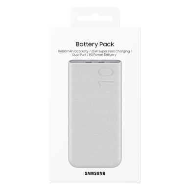 Samsung EB-P3400XUE Powerbank FastCharge 2x USB-C 25W 10000mAh – smėlinis 4 Samsung EB-P3400XUE Powerbank FastCharge 2x USB-C 25W 10000mAh – smėlinis 4