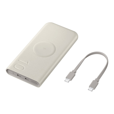 Samsung EB-U2510XUEGEU Powerbank belaidis 10000mAh 2x USB-C 25W SFC – smėlinis 5