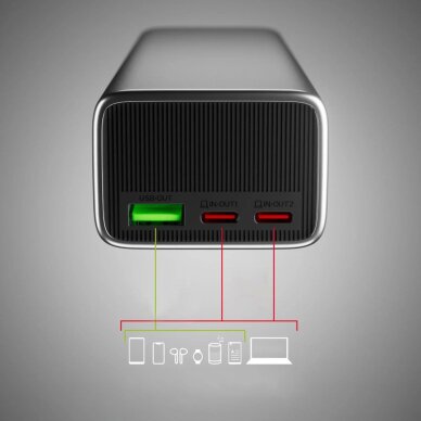 Išorinė baterija Powerbank SBS 10000mAh PD 35W su LCD ekranu – pilka 3 Išorinė baterija Powerbank SBS 10000mAh PD 35W su LCD ekranu – pilka 3