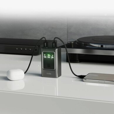 Išorinė baterija Powerbank SBS 10000mAh PD 35W su LCD ekranu – pilka 7