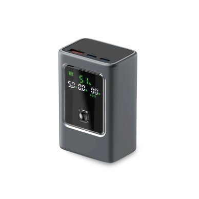 Išorinė baterija Powerbank SBS 10000mAh PD 35W su LCD ekranu – pilka Išorinė baterija Powerbank SBS 10000mAh PD 35W su LCD ekranu – pilka