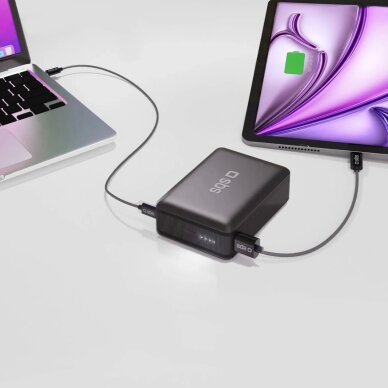 Išorinė baterija Powerbank SBS 20000mAh 65W PD AFC USB-C / USB-A nešiojamam kompiuteriui, planšetei ir išmaniajam telefonui – juoda 10