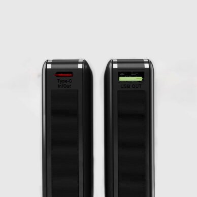 Išorinė baterija Powerbank SBS 20000mAh 65W PD AFC USB-C / USB-A nešiojamam kompiuteriui, planšetei ir išmaniajam telefonui – juoda 4 Išorinė baterija Powerbank SBS 20000mAh 65W PD AFC USB-C / USB-A nešiojamam kompiuteriui, planšetei ir išmaniajam telefonui – juoda 4