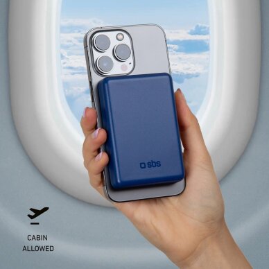 Išorinė baterija Powerbank SBS TEBB5000MAG1CB 5000mAh suderinama su MagSafe – mėlyna 2 Išorinė baterija Powerbank SBS TEBB5000MAG1CB 5000mAh suderinama su MagSafe – mėlyna 2