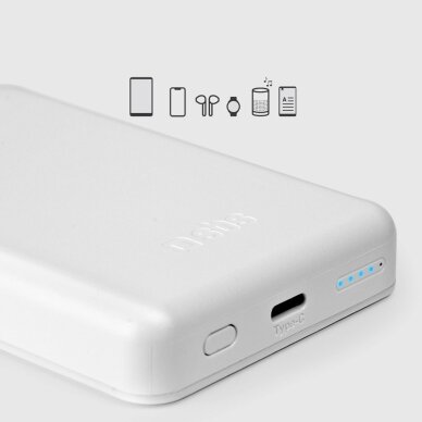 Išorinė baterija Powerbank SBS TEBB5000MAG1CW 5000mAh USB-C, suderinama su MagSafe – balta 9 Išorinė baterija Powerbank SBS TEBB5000MAG1CW 5000mAh USB-C, suderinama su MagSafe – balta 9
