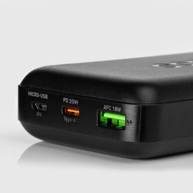 Išorinė baterija Powerbank SBS TTBB20000PD20K 20000mAh 20W PD USB-C / USB-A / Micro-USB – juoda 5 Išorinė baterija Powerbank SBS TTBB20000PD20K 20000mAh 20W PD USB-C / USB-A / Micro-USB – juoda 5
