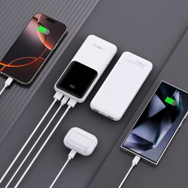 Išorinė baterija Powerbank Tech-Protect PB01 10000mAh 22.5W – balta 5