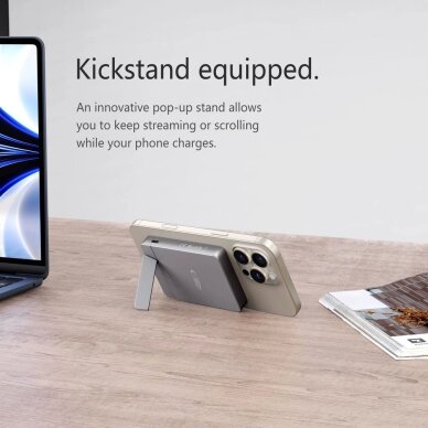 Išorinė baterija Powerbank Tech-Protect PB14 LifeMag MagSafe 5000mAh – pilka 6 Išorinė baterija Powerbank Tech-Protect PB14 LifeMag MagSafe 5000mAh – pilka 6