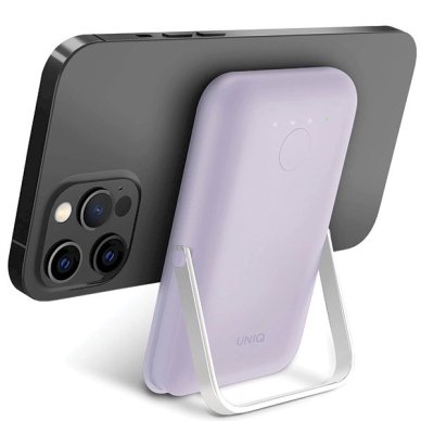 Uniq Hoveo Powerbank magnetinis 5000mAh USB-C 20W PD – violetinis 5
