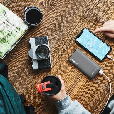 Išorinė baterija Powerbank Wozinsky K65+ 65W 30000mAh 2x USB-C / 1x USB-A – pilka 10