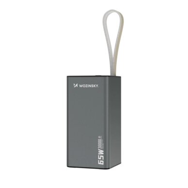 Išorinė baterija Powerbank Wozinsky K65+ 65W 30000mAh 2x USB-C / 1x USB-A – pilka Išorinė baterija Powerbank Wozinsky K65+ 65W 30000mAh 2x USB-C / 1x USB-A – pilka