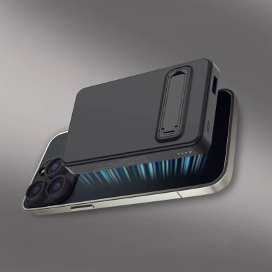 Išorinė baterija Powerbank Wozinsky WLWP-10KA0Y3S 22.5W PD Qi2 10000mAh su stovu, 1x USB-A / 1x USB-C – juoda 23