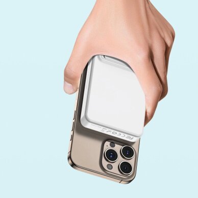 Išorinė baterija Powerbank Wozinsky WLWP-10KA0Y3WS 22.5W PD Qi2 10000mAh su stovu, 1x USB-A / 1x USB-C – balta 16