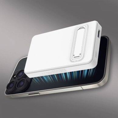 Išorinė baterija Powerbank Wozinsky WLWP-10KA0Y3WS 22.5W PD Qi2 10000mAh su stovu, 1x USB-A / 1x USB-C – balta 28