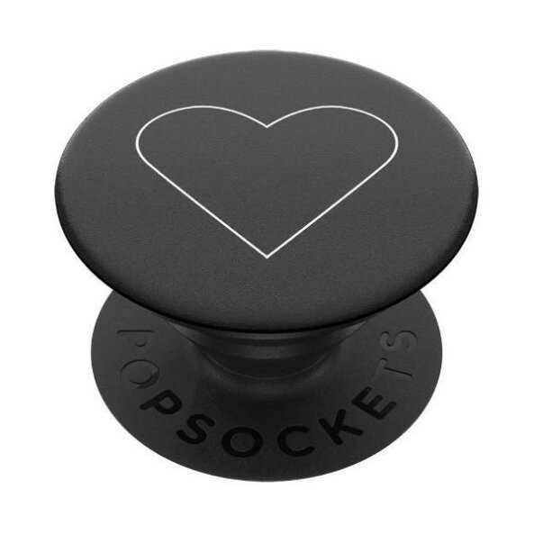 Telefono laikiklis Popsockets 2 White Heart Black Telefono laikiklis Popsockets 2 White Heart Black
