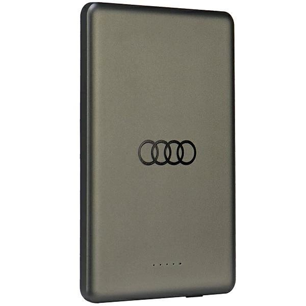 Audi Big Logo Powerbank su MagSafe indukciniu įkrovimu 15W 5000mAh – pilkas 1