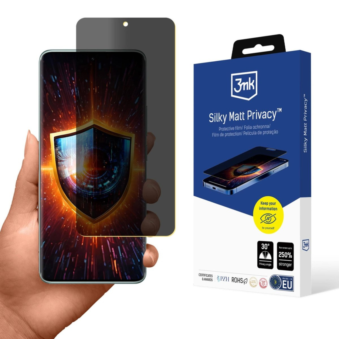Xiaomi Redmi Note 14 Pro+ Matinė privatumo plėvelė 3mk Silky Matt Privacy Xiaomi Redmi Note 14 Pro+ Matinė privatumo plėvelė 3mk Silky Matt Privacy