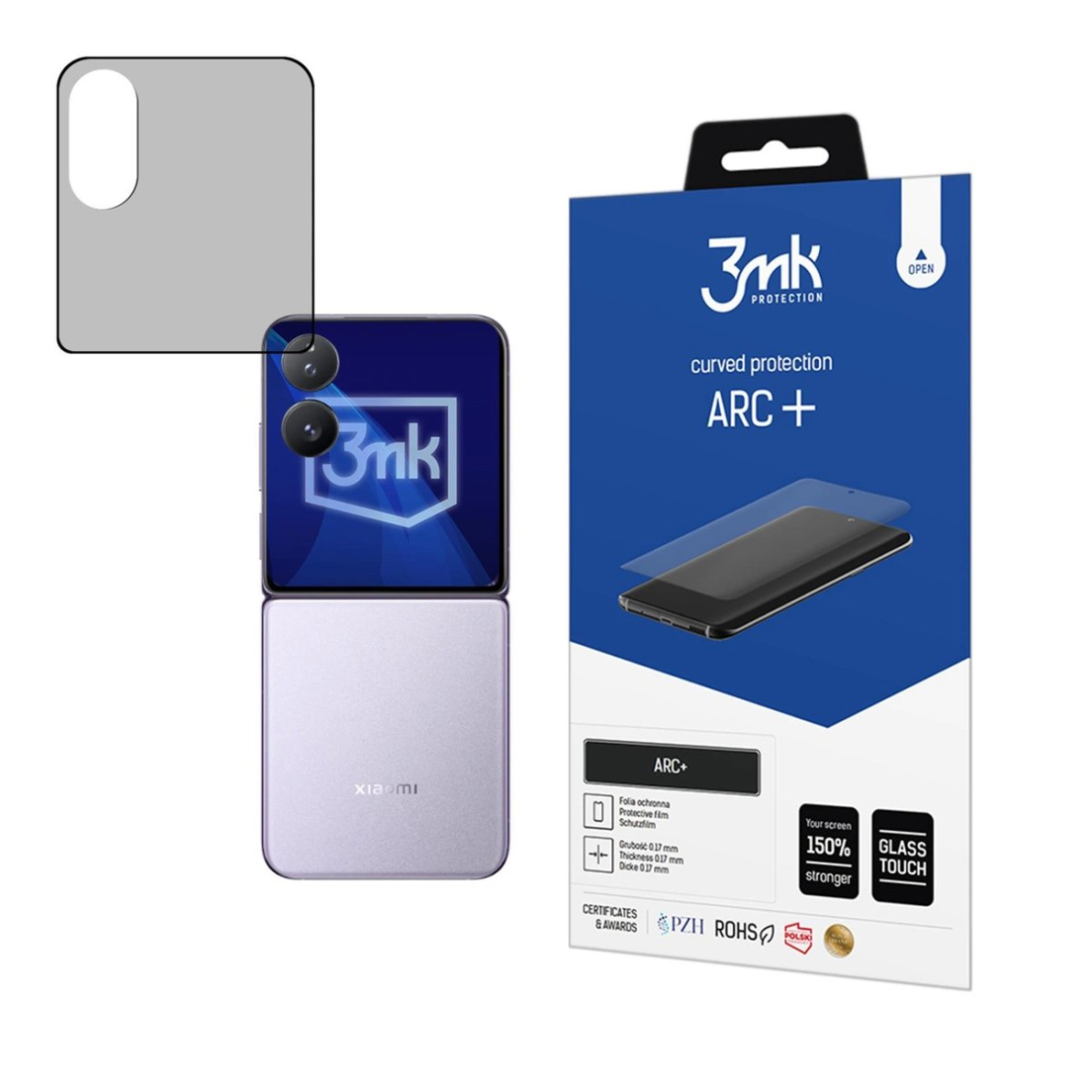 Xiaomi Mix Flip (priekinė) Apsauginė plėvelė 3mk ARC+ Xiaomi Mix Flip (priekinė) Apsauginė plėvelė 3mk ARC+