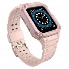 Apyrankė Protect Strap Band for Watch 9 / 8 / 7 / 6 / 5 / 4 / 3 / 2 / SE (45 / 44 / 42mm) Rožinė