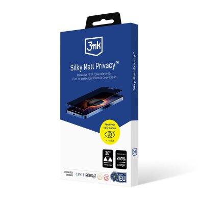 Google Pixel 9A 3mk Silky Matt Privacy privatumo ekrano apsauginė plėvelė 9