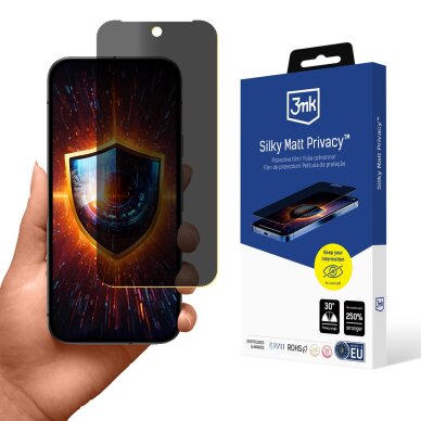 Google Pixel 9A 3mk Silky Matt Privacy privatumo ekrano apsauginė plėvelė Google Pixel 9A 3mk Silky Matt Privacy privatumo ekrano apsauginė plėvelė