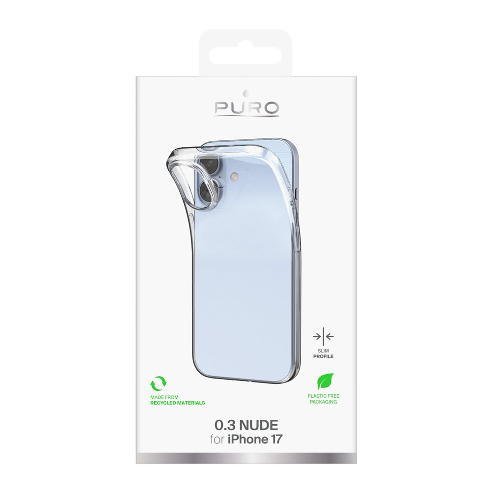 iPhone 17 Puro 0.3 Nude itin plonas TPU dėklas – skaidrus 1