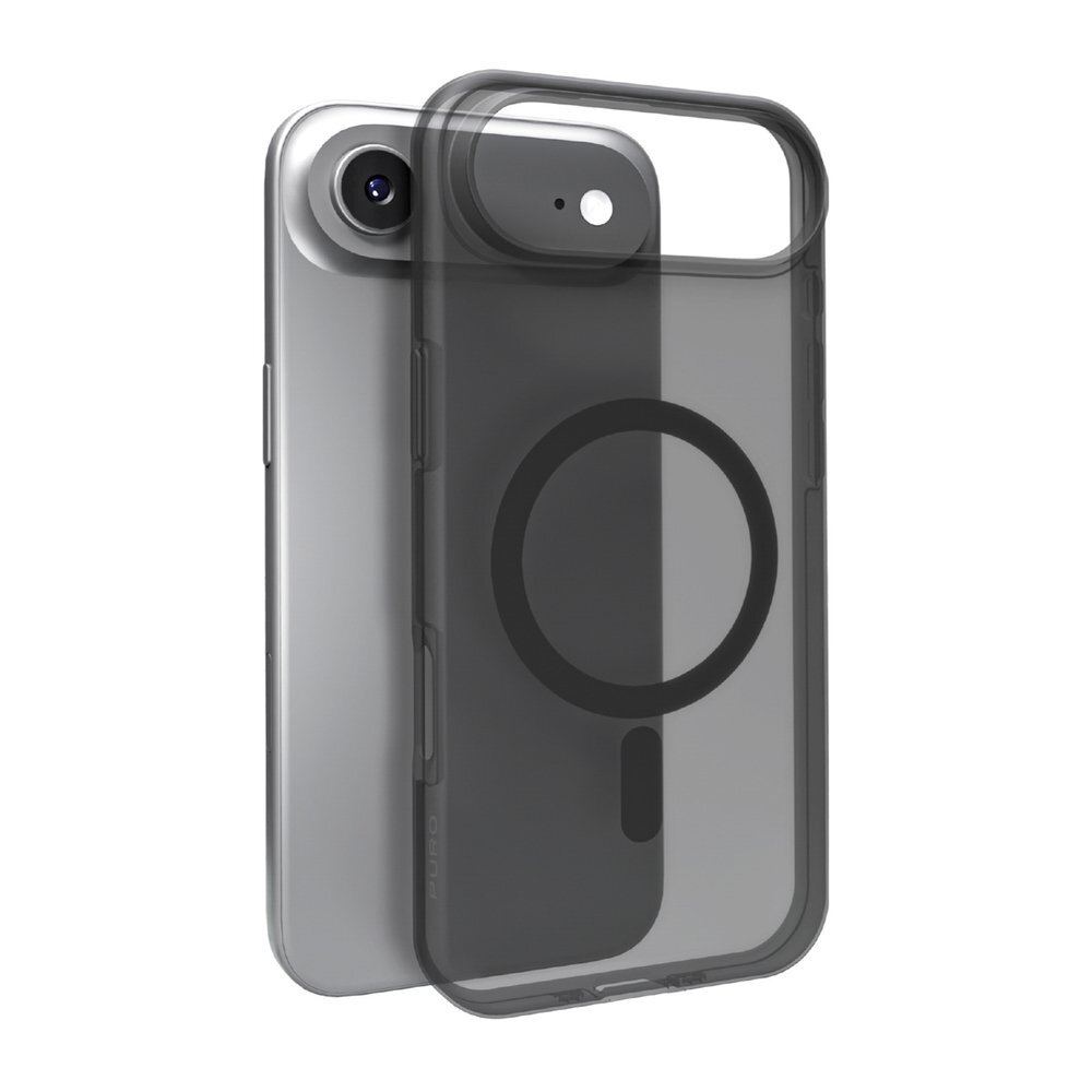 iPhone 17 Air Puro Daylight silikoninis dėklas su MagSafe – permatomas juodas iPhone 17 Air Puro Daylight silikoninis dėklas su MagSafe – permatomas juodas