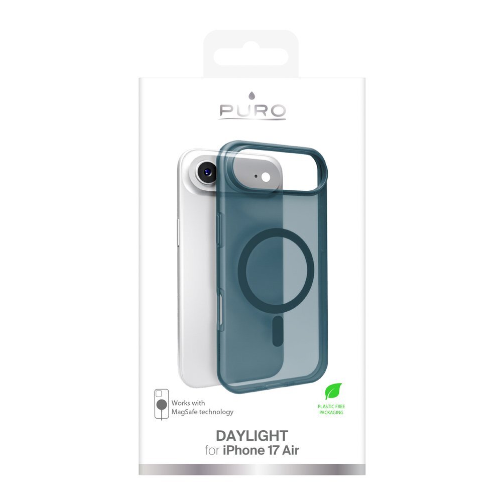 iPhone 17 Air Puro Daylight silikoninis dėklas, suderinamas su MagSafe – pusiau permatomas turkio 1 iPhone 17 Air Puro Daylight silikoninis dėklas, suderinamas su MagSafe – pusiau permatomas turkio 1