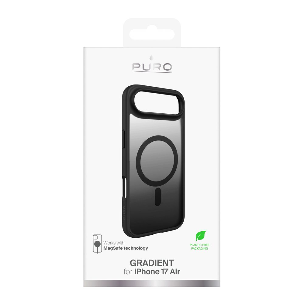 iPhone 17 Air Puro Gradient TPU dėklas su MagSafe – juodas 1 iPhone 17 Air Puro Gradient TPU dėklas su MagSafe – juodas 1