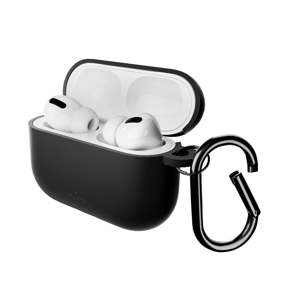 AirPods Pro 3 Puro Icon dėklas – juodas 1 AirPods Pro 3 Puro Icon dėklas – juodas 1