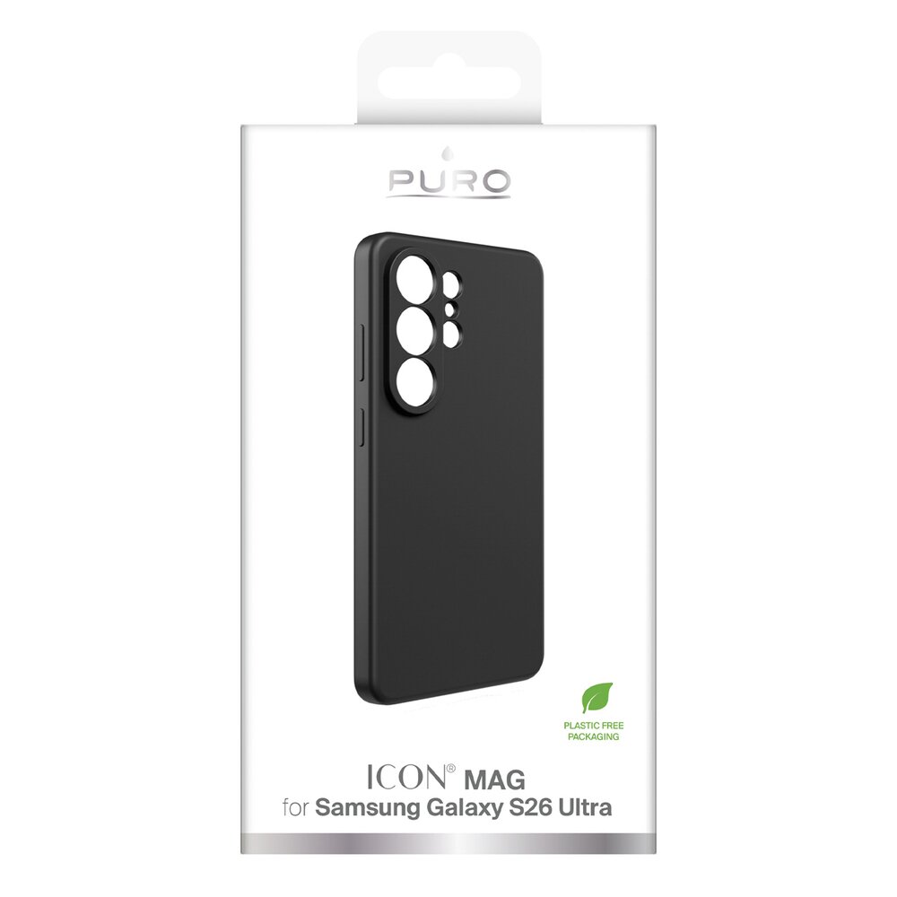 Samsung Galaxy S26 Ultra Puro ICON silikoninis dėklas – juodas 1