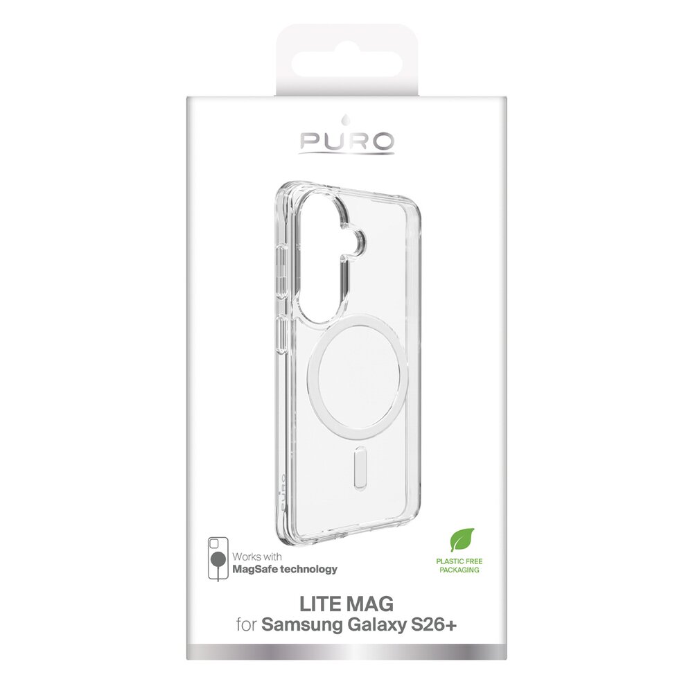 Samsung Galaxy S26 Plus Puro LITE MAG MagSafe dėklas – skaidrus 1 Samsung Galaxy S26 Plus Puro LITE MAG MagSafe dėklas – skaidrus 1