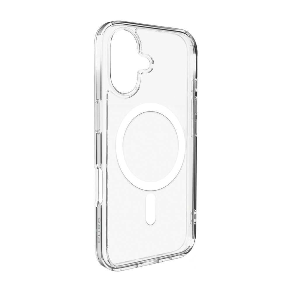 iPhone 17 dėklas Puro Lite Mag TPU+PC MagSafe – permatomas su baltu žiedu iPhone 17 dėklas Puro Lite Mag TPU+PC MagSafe – permatomas su baltu žiedu