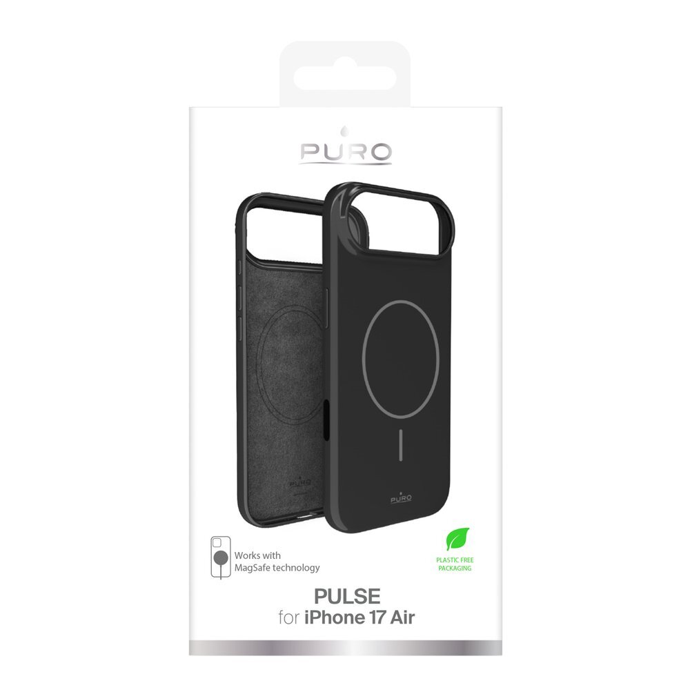 iPhone 17 Air dėklas Puro Pulse – juodas polikarbonatinis 1 iPhone 17 Air dėklas Puro Pulse – juodas polikarbonatinis 1