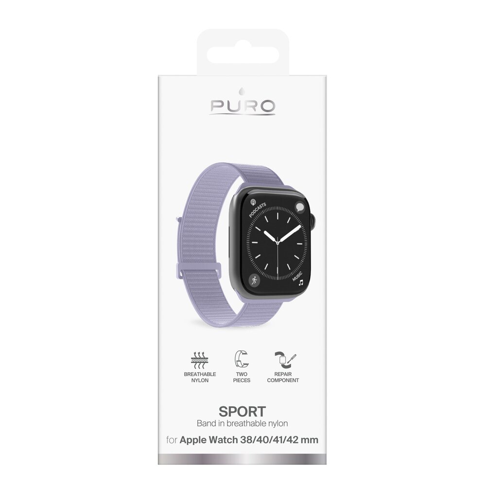 Apple Watch 38/40/41/42 mm Puro Sport apyrankė – violetinė 1