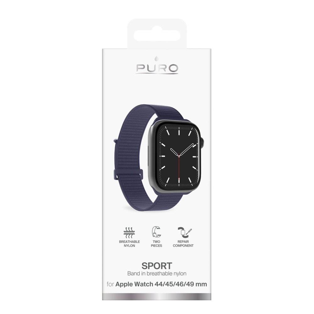 Apple Watch 44/45/46/49 mm Puro Sport apyrankė – tamsiai mėlyna 1 Apple Watch 44/45/46/49 mm Puro Sport apyrankė – tamsiai mėlyna 1